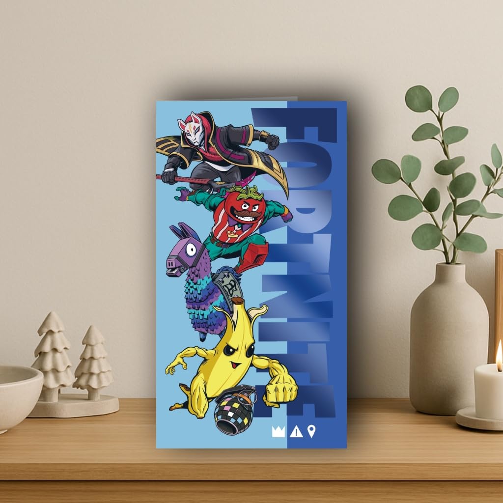Danilo Promotions LTD Fortnite Birthday Card - Standard Size 22.86cm x 12.7cm | 50% Recycled Content 2