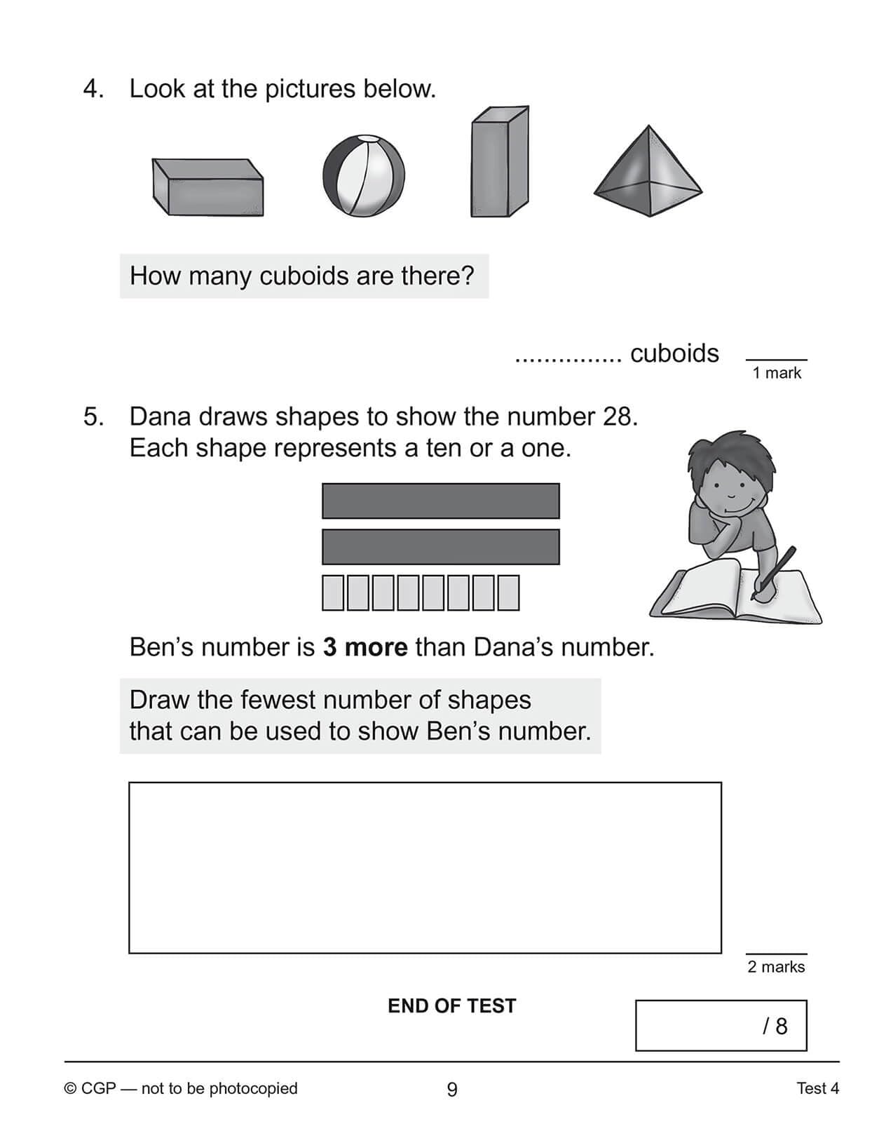 CGP New KS1 Maths 10-Minute Tests - Year 2 Problem Solving | Paperback | Ages 6-7 5