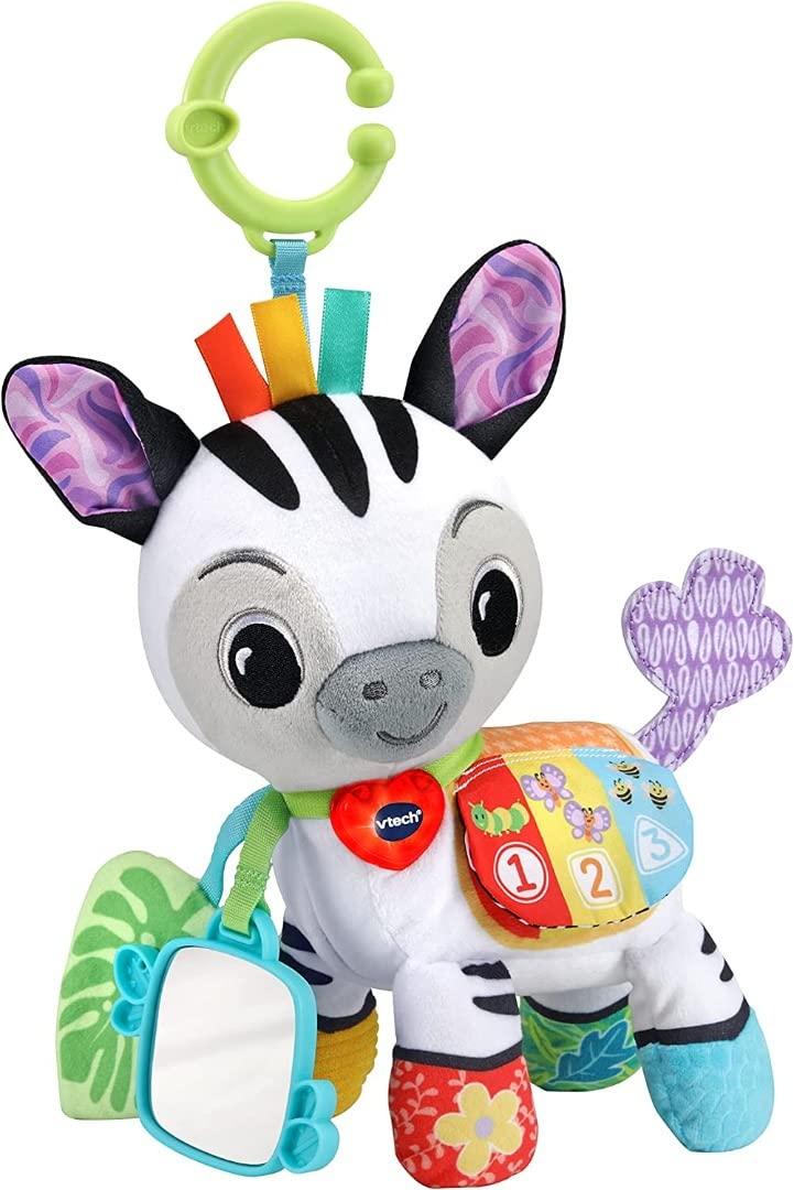 VTech Baby On-the-Go Soft Zebra - Interactive Sensory Toy with Lights, Music & Sounds for 3+ Months 3