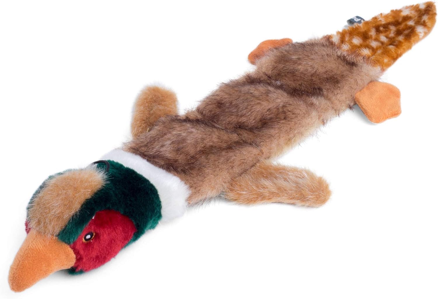 Petface Luxury Multi Squeak Pheasant Dog Toy | Plush Fur Material | Medium & Large Breeds 1