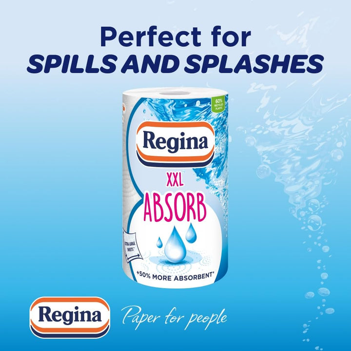 Regina - XXL Absorb Kitchen Roll 6 Rolls | 75 Extra Large Sheets per Roll