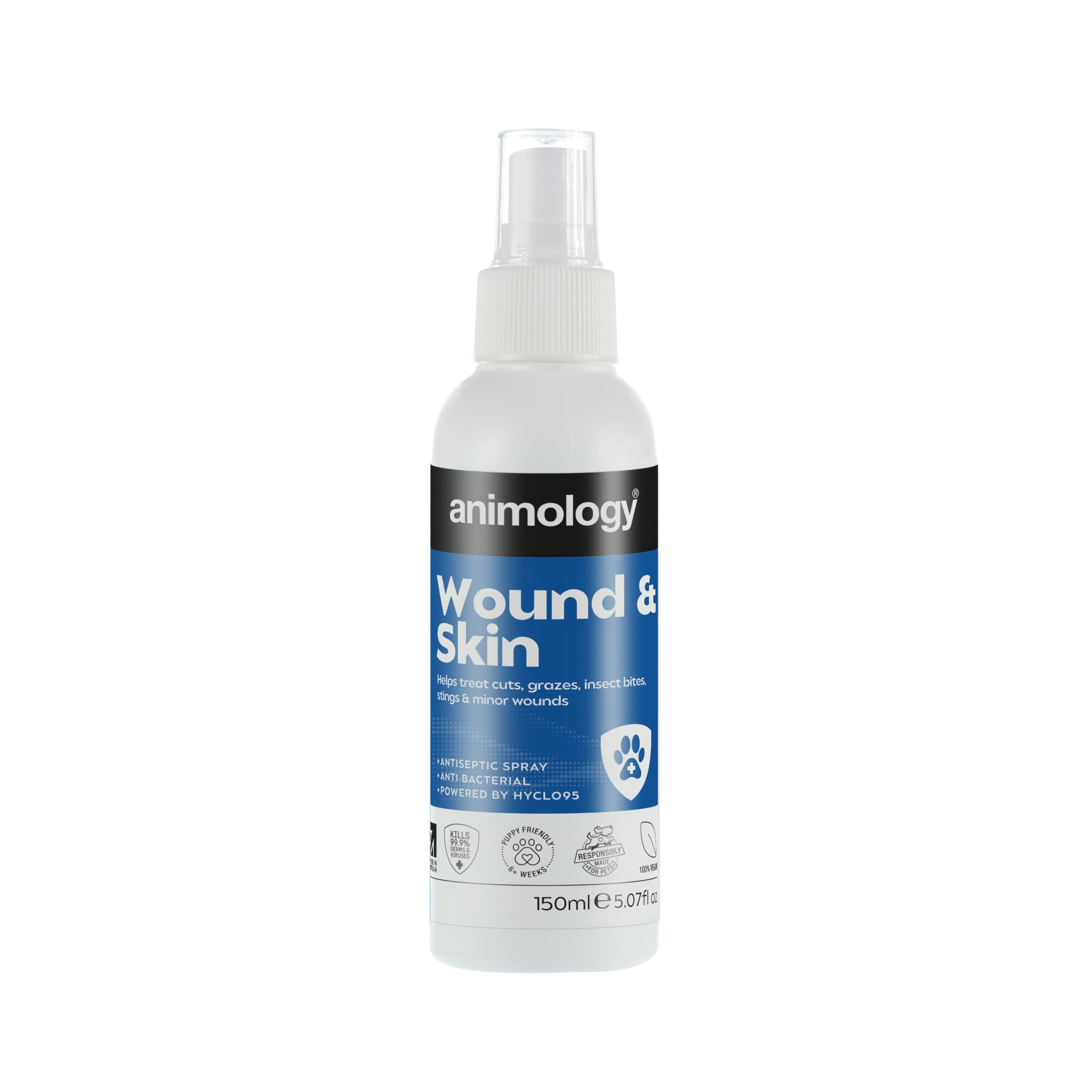 Animology Wound and Skin Spray for Dogs - Fast-Acting Relief for Cuts & Grazes | 150ml