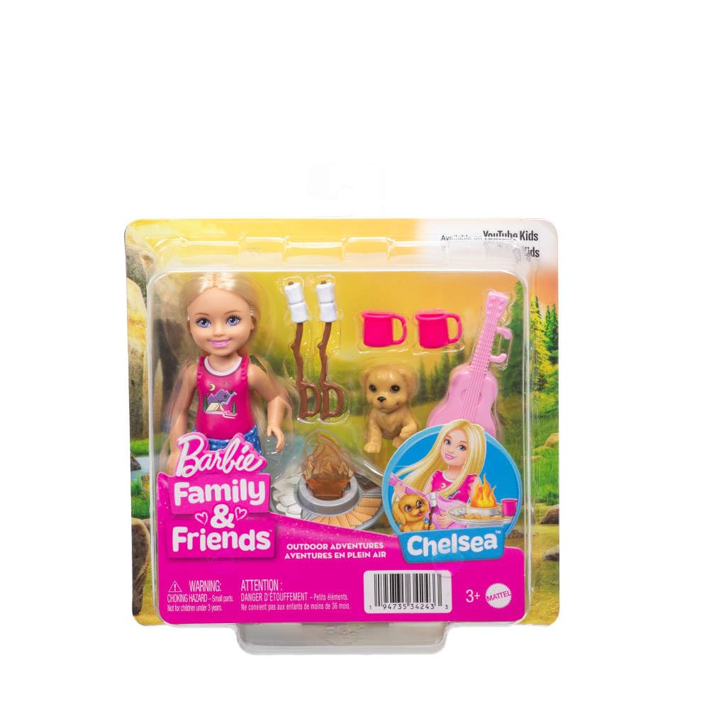 Barbie Chelsea Outdoor Adventures Playset - Chelsea Doll, Puppy, Campfire Accessories | Ages 3+ 7