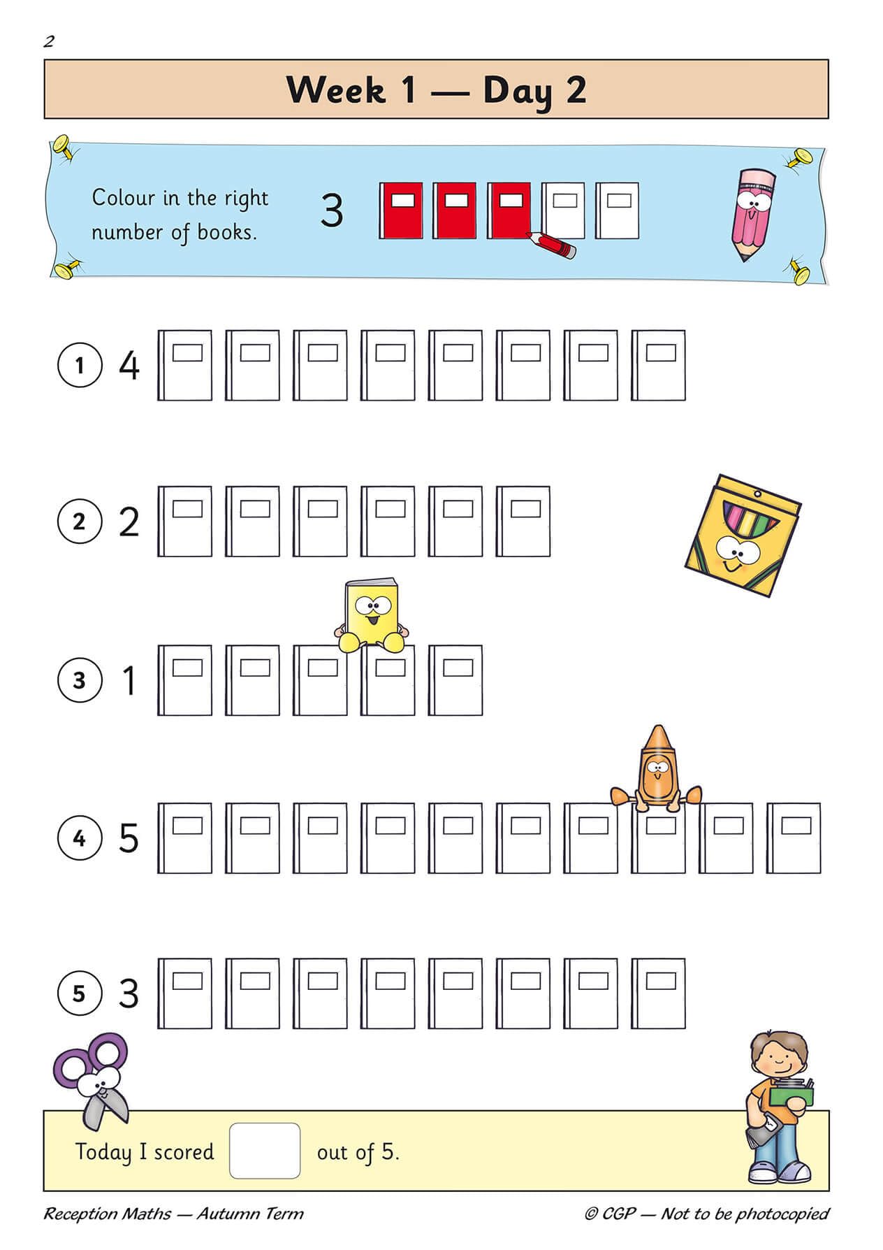 CGP Reception Maths Daily Practice Book - Autumn Term | Ages 4-6 | Paperback 3