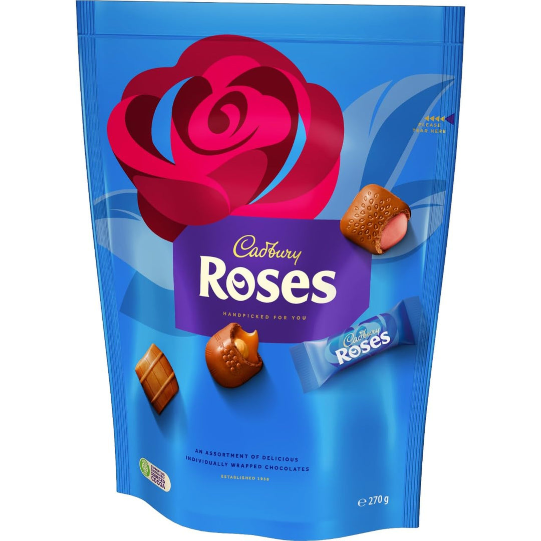 Cadbury Roses Assorted Miniature Chocolates Pouch - 270g