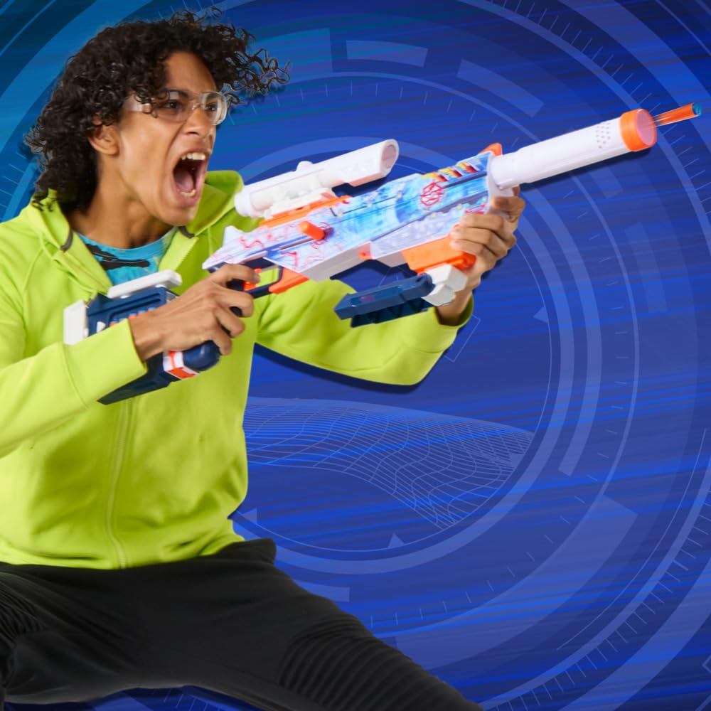 Hasbro Nerf Loadout Arctic Zerostriker Blaster with Scope, Stock, Barrel & Bipod | Ages 8+