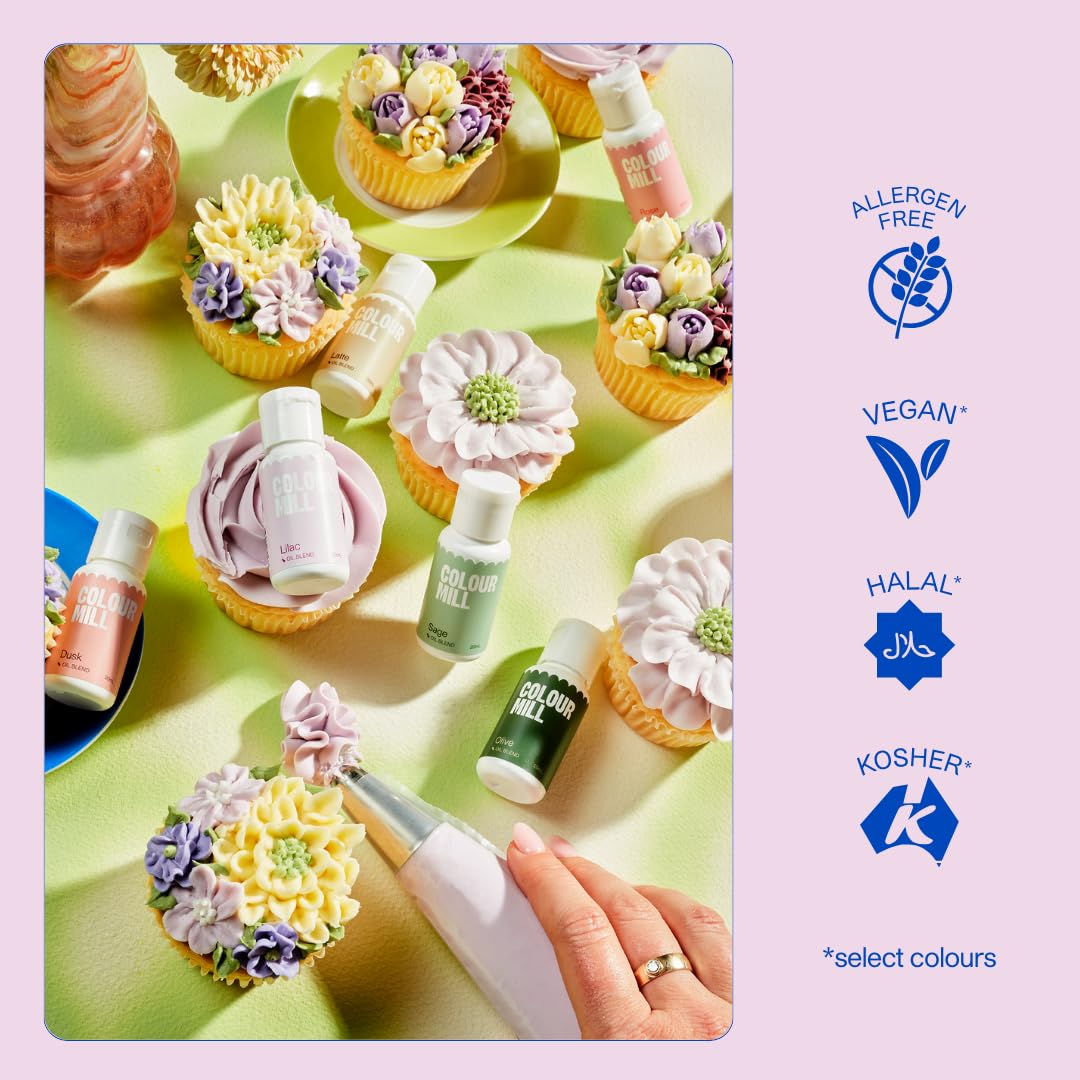 Colour Mill Oil Blend Food Colouring Lemon - 20ml Oil-Based Baking Colouring