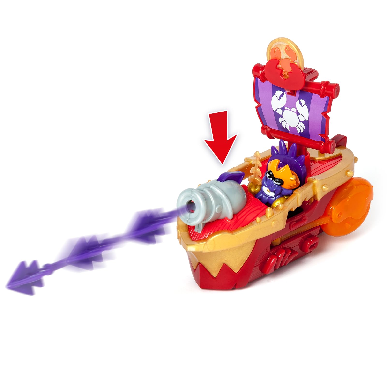 PIRATIX ADVENTURE WORLD Sea Crusher Pirate Ship - Crab Design | Multicoloured Plastic 7