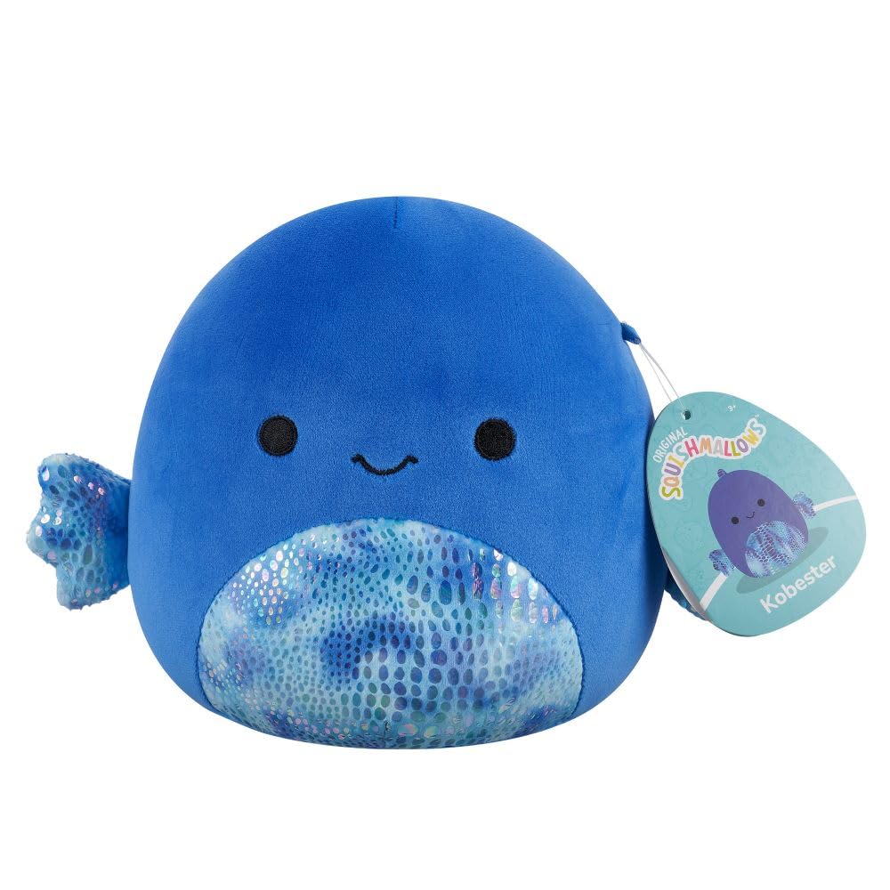 Squishmallows Kobester the Blue Betta Fish Plush - Ultrasoft 7.5-Inch Stuffed Animal