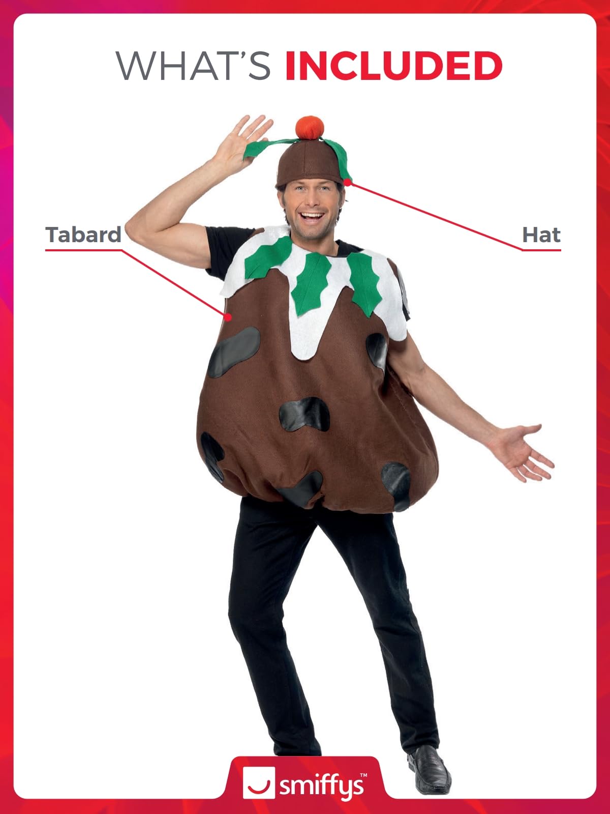 Smiffys Christmas Pudding Costume - One Size 5