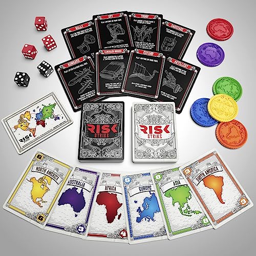 Hasbro Risk Strike - 2-5 Player Strategy Card and Dice Game (F6650)