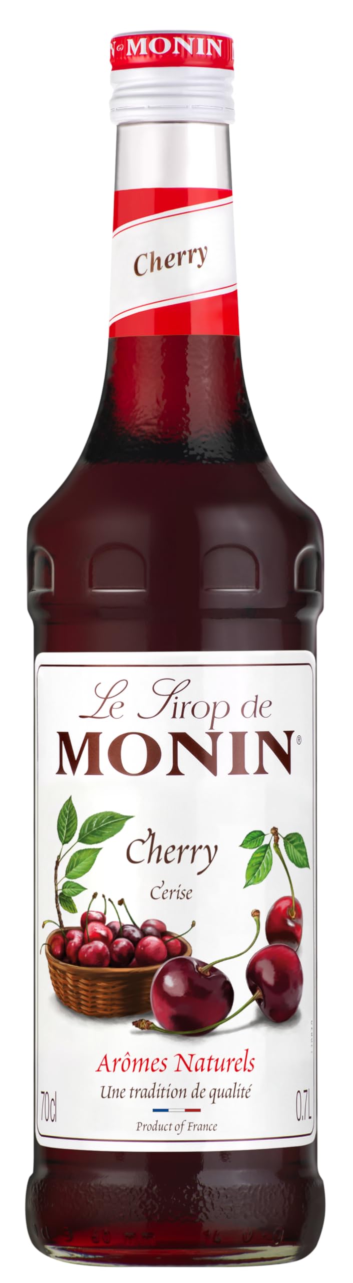 Monin Premium Cherry Syrup - 700ml | Vegan, Natural Flavouring | Cocktails & Mocktails