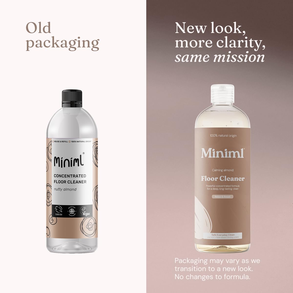 Miniml Eco Floor Cleaner Liquid - Almond Scented, Concentrated, 750ml 2