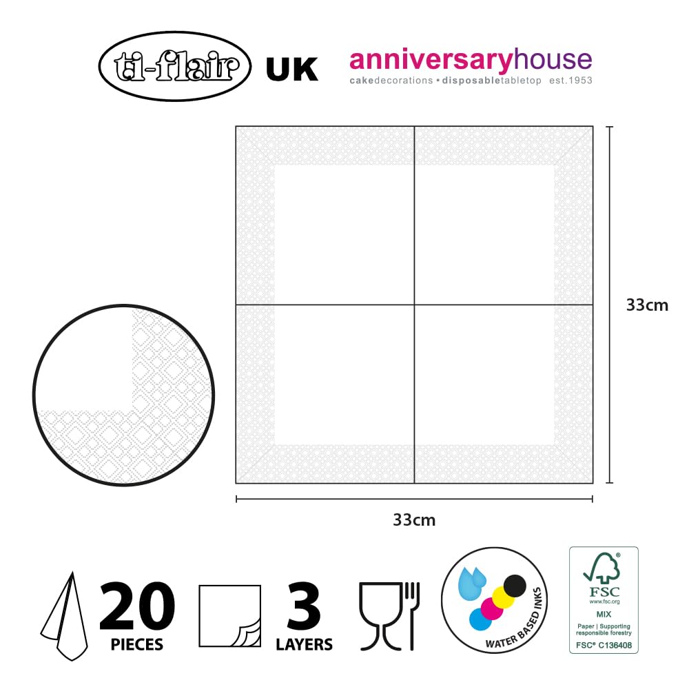 Ti-flair Luxury Christmas Woodland Napkins 33cm 3-Ply Festive Design 5