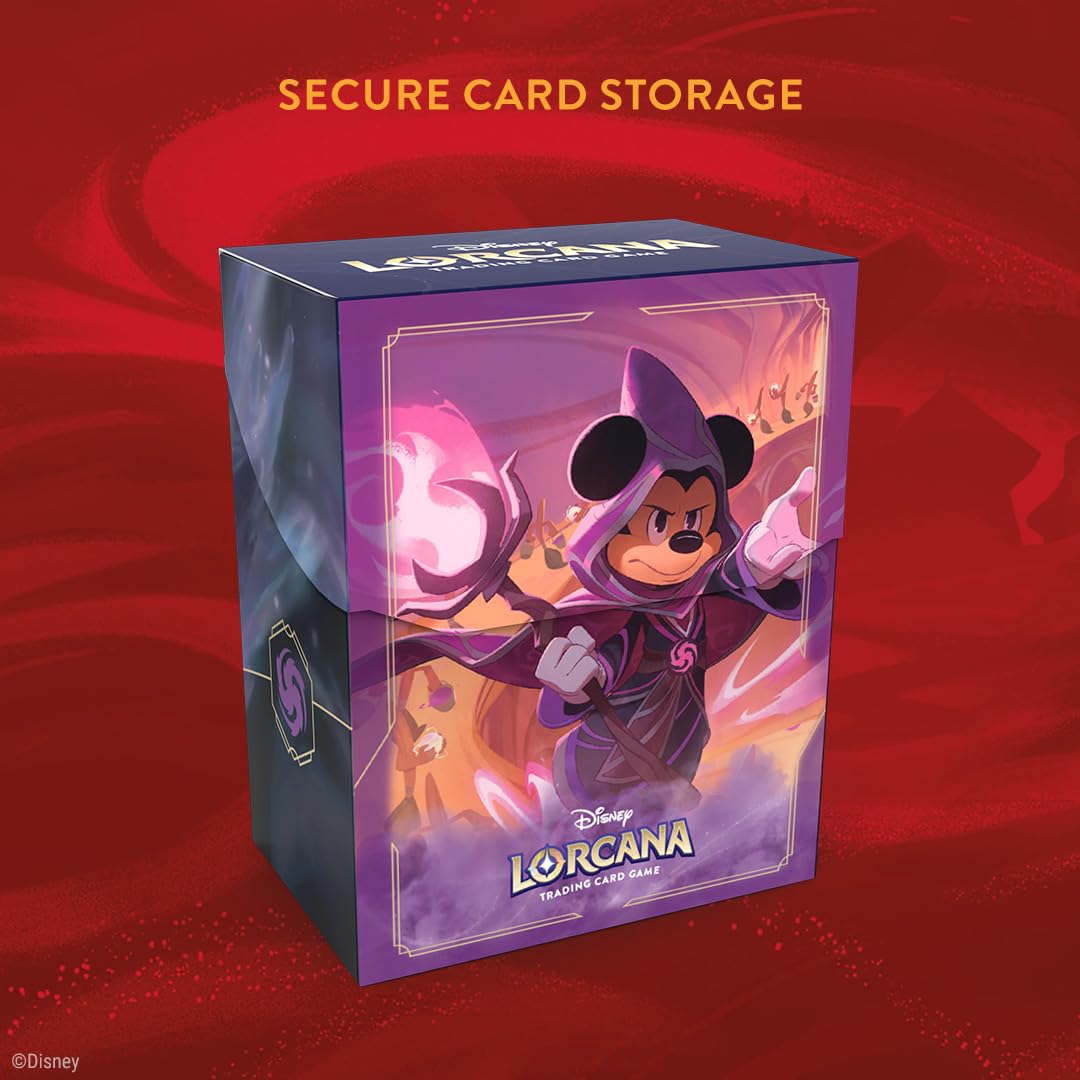Ravensburger Disney Lorcana Deck Box Mickey Mouse Set 8 Reign of Jafar | Holds 80 Sleeved Cards | Multicolor