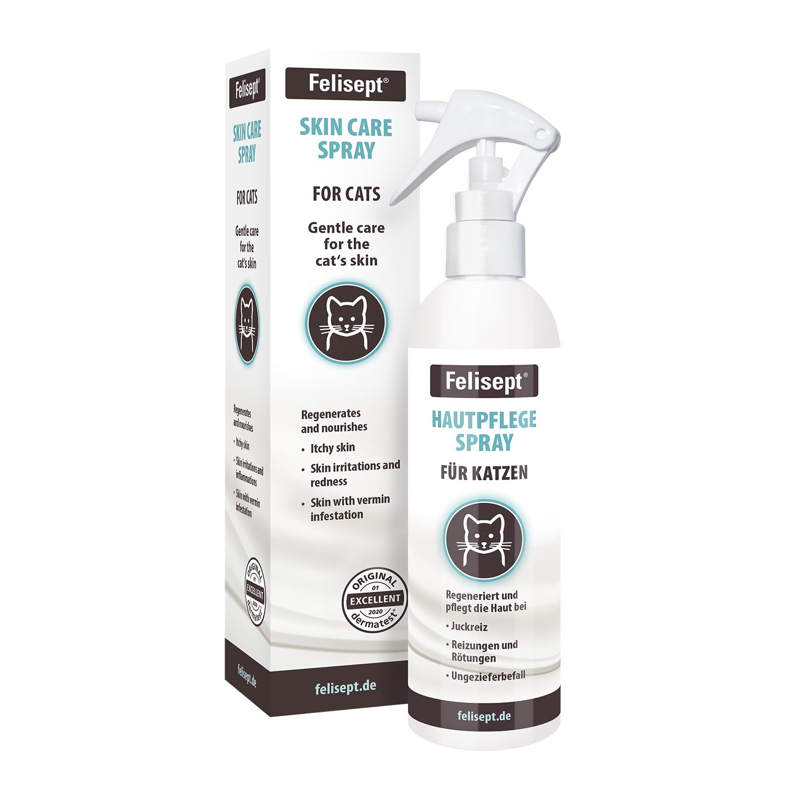 Felisept Skin Care Spray for Cats - Itch & Mite Treatment for All Life Stages | 250ml