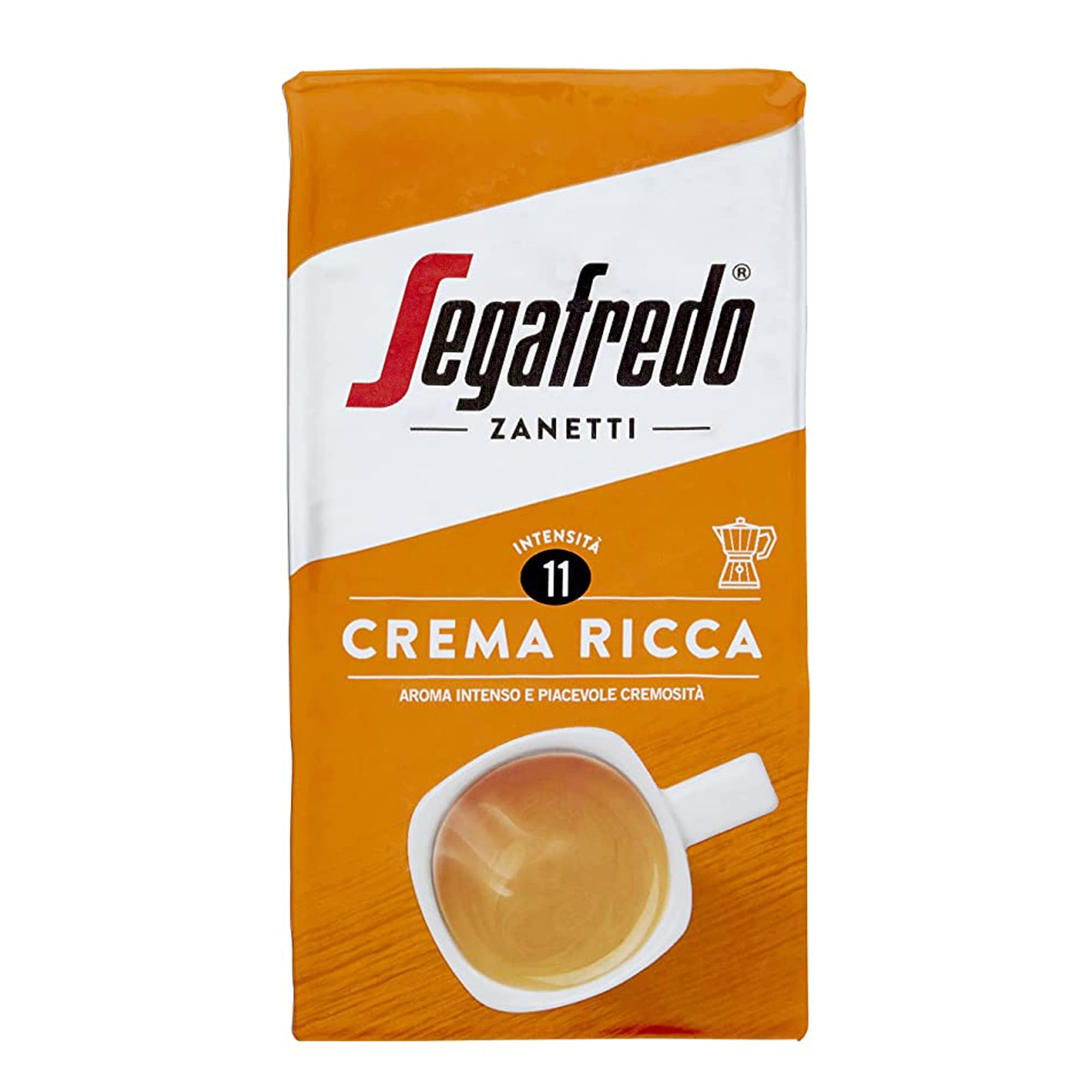Segafredo Zanetti Ground Coffee Crema Ricca - Medium Roast, Intense Flavor | 4 x 250g Pack 2