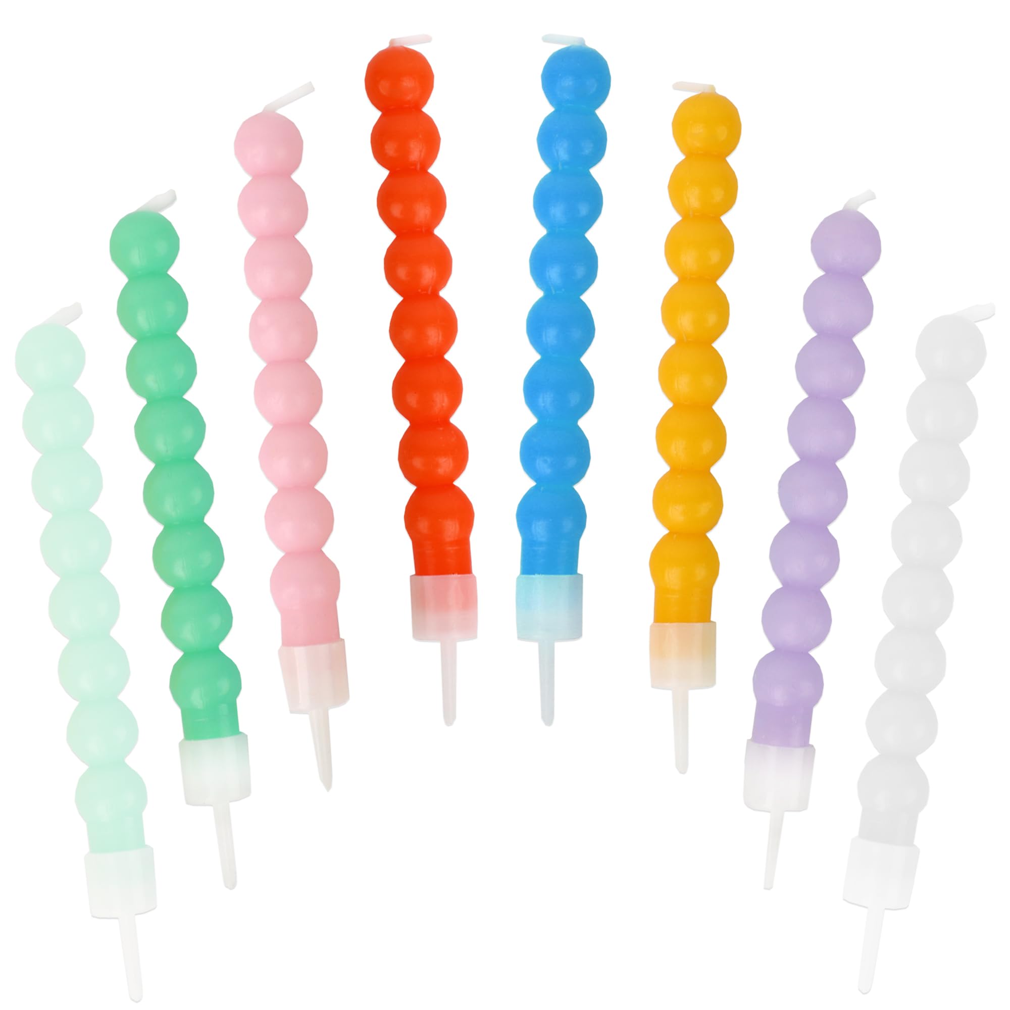 Talking Tables 8 x Bobble Birthday Candles - Colourful Pastel Cake Toppers | 8cm Tall 1