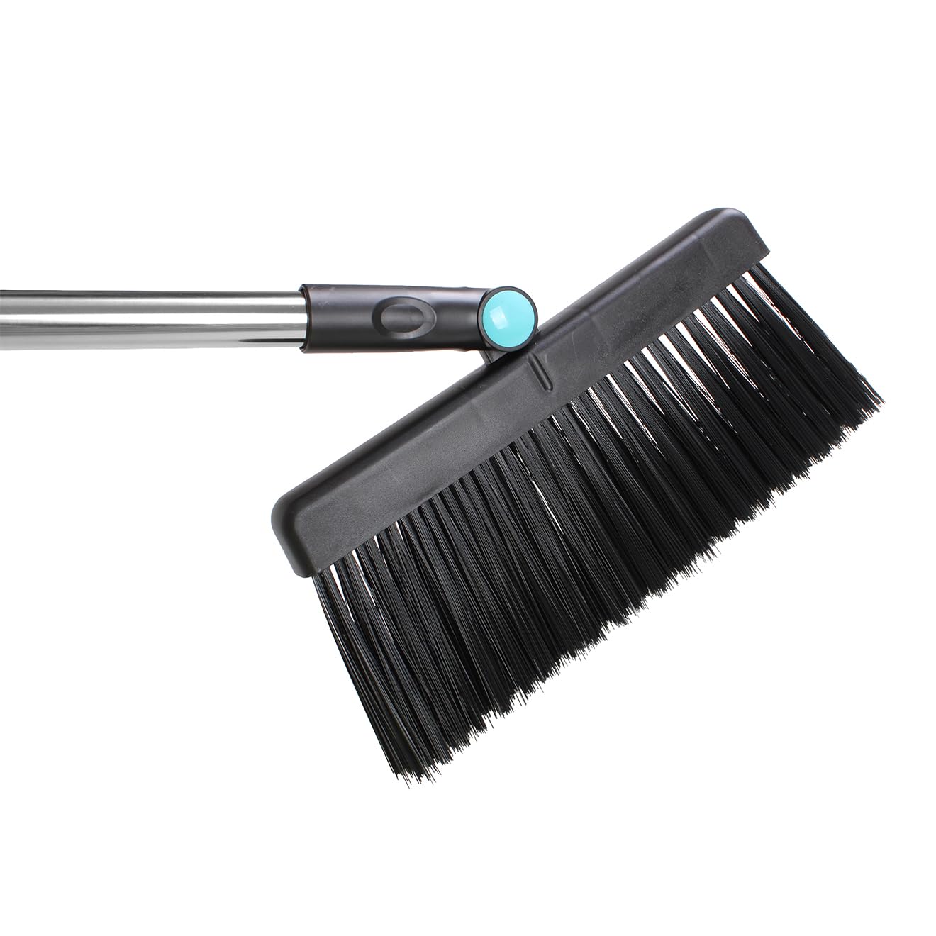 Fit For The Job Long Handle Dustpan & Brush Set - 1.1m Handle | 8-Part Aluminium Pole | Blue/Black 6