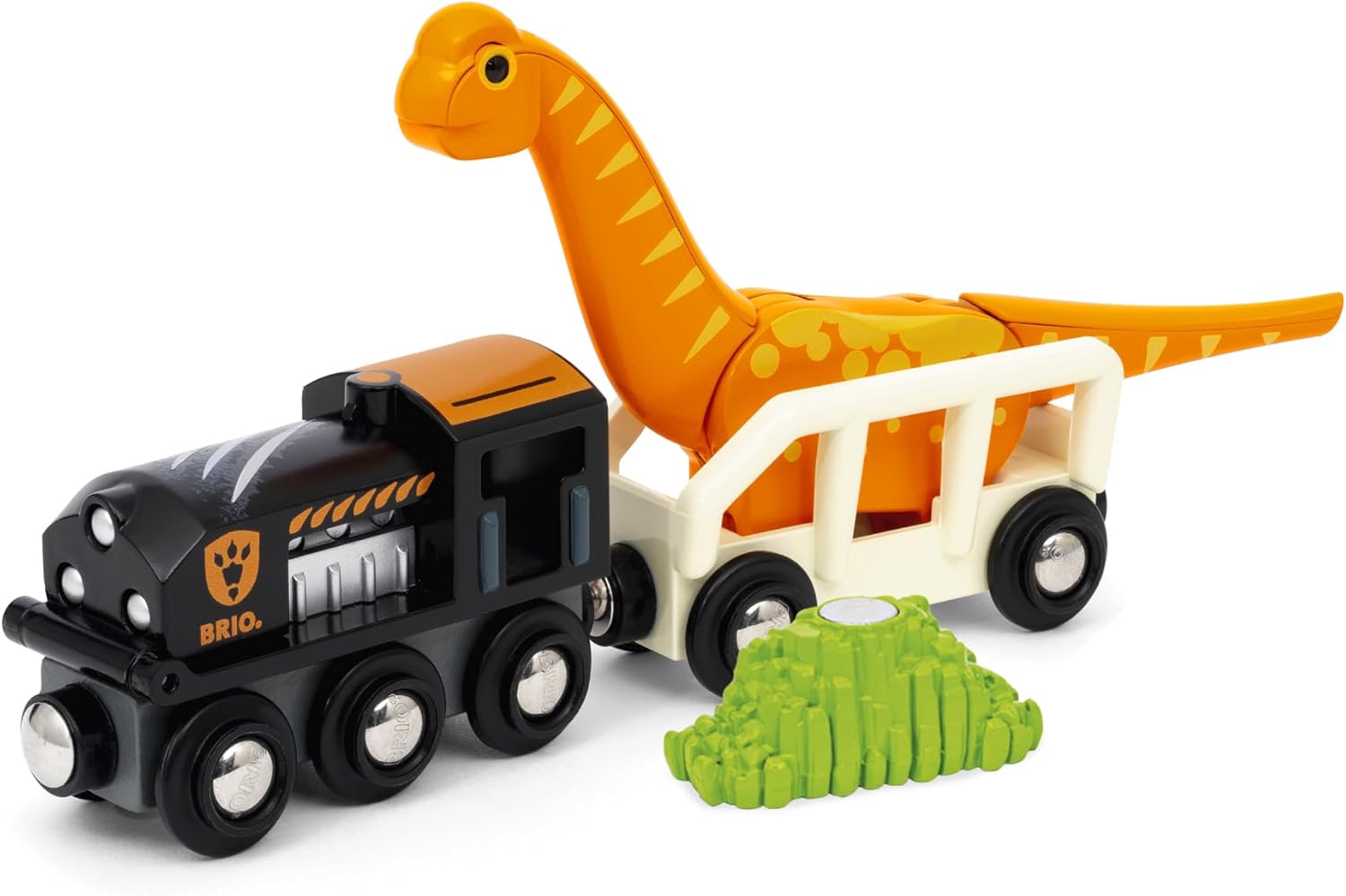 BRIO World Dinosaur Circle Toy Train Set - 12-Piece Wooden Railway Playset for Kids 3+