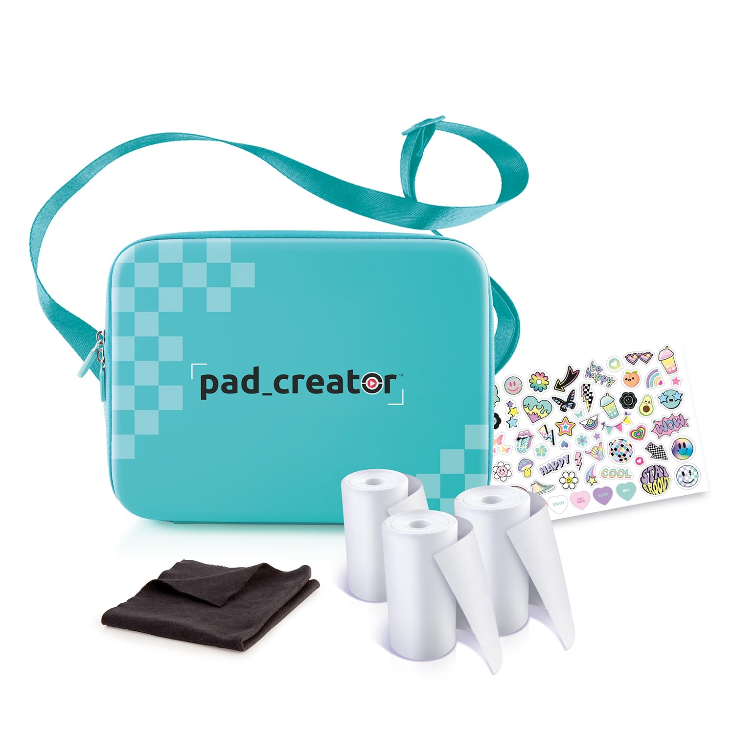 Canal Toys Pad Creator Instant Print Tablet Case - Teal Protective Carry Case with Sticker Sheet & Refills
