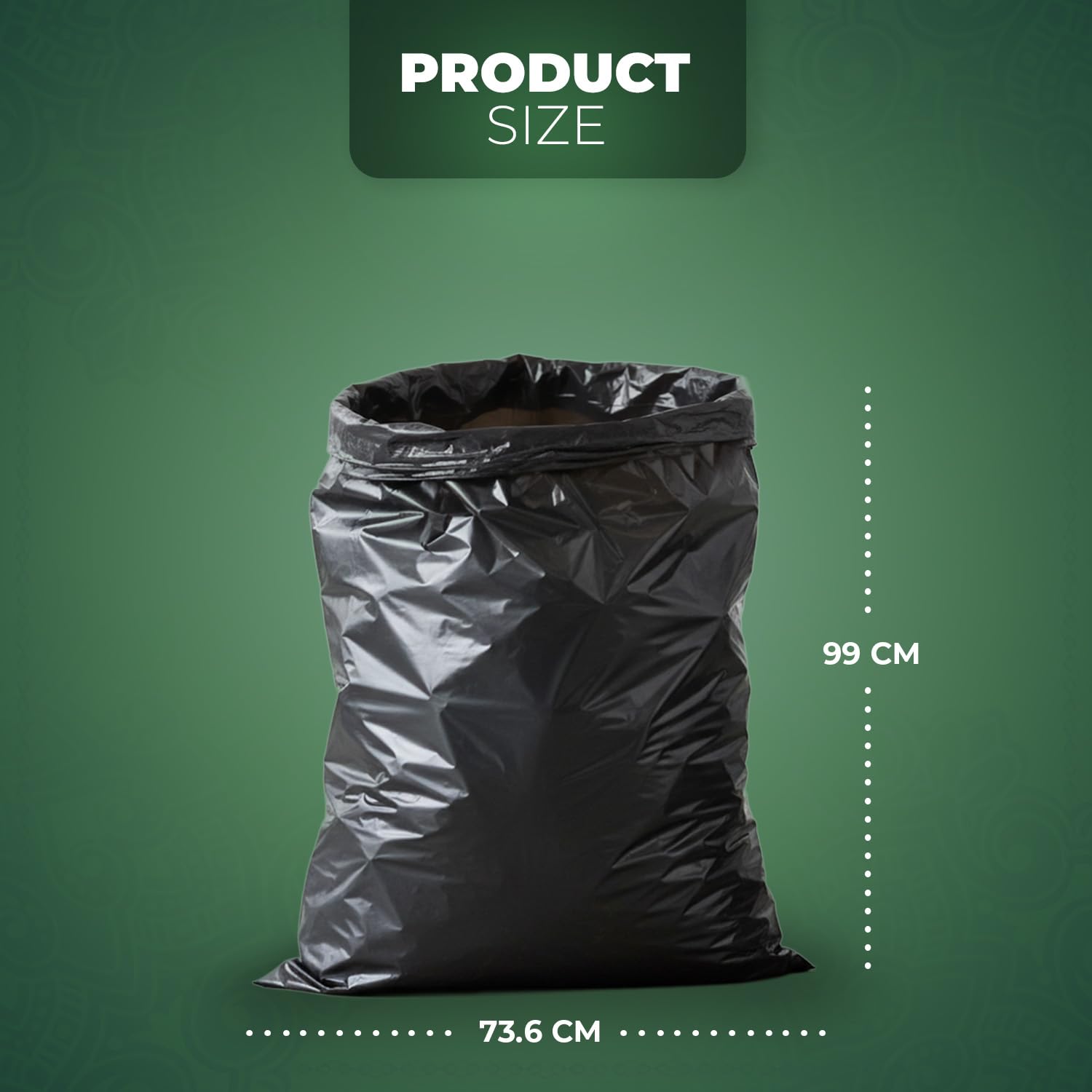 Stick Well 50 Pack Black Bin Bags - 100L Capacity, 33 Micron, Leak-Resistant | Eco-Friendly 2
