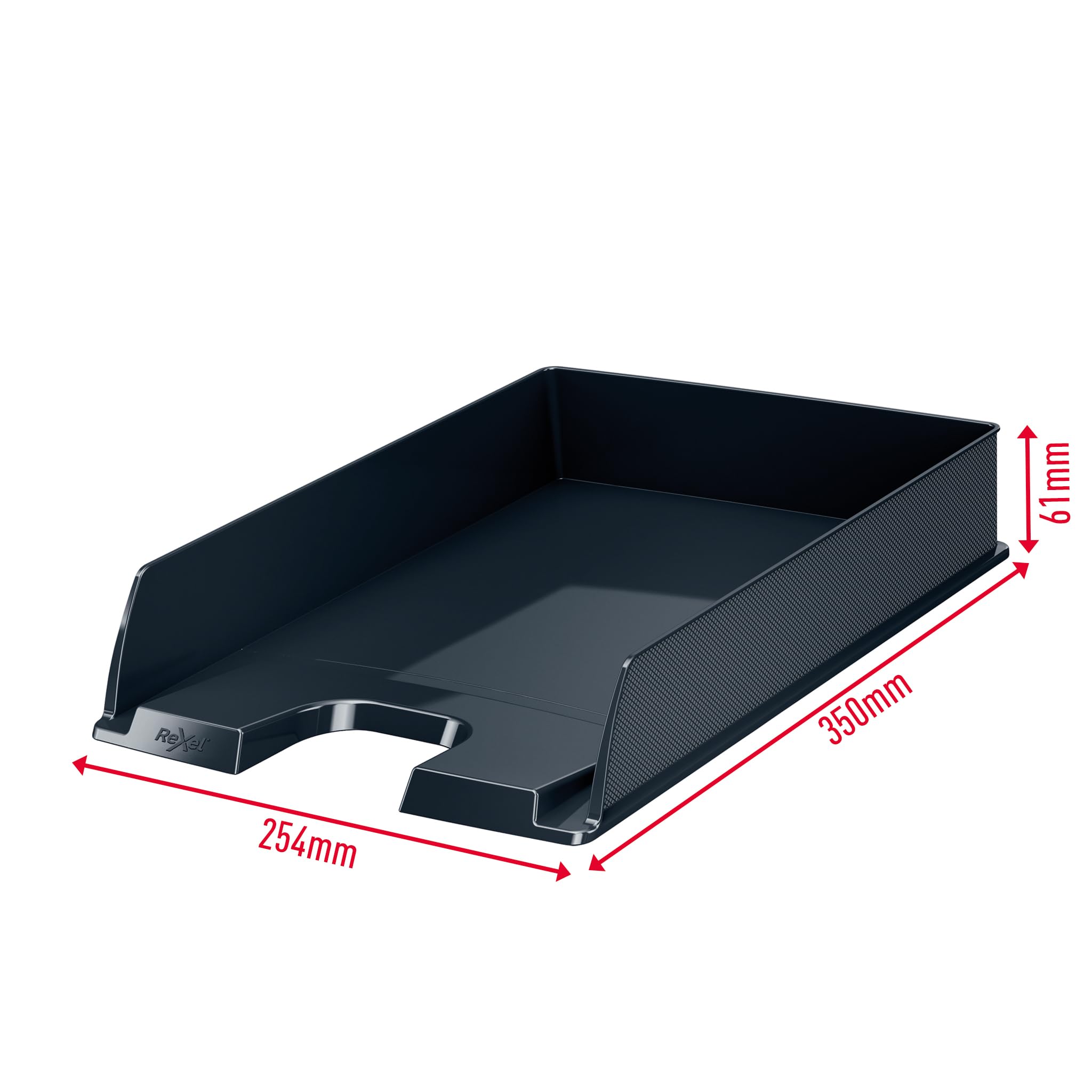 Rexel Choices A4 Letter Tray - Stackable Document Organiser, Black, 4 Pack 3