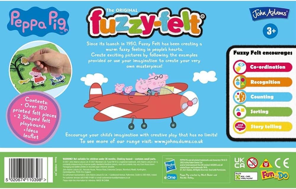 Peppa Pig Fuzzy Felt House Playset - Red