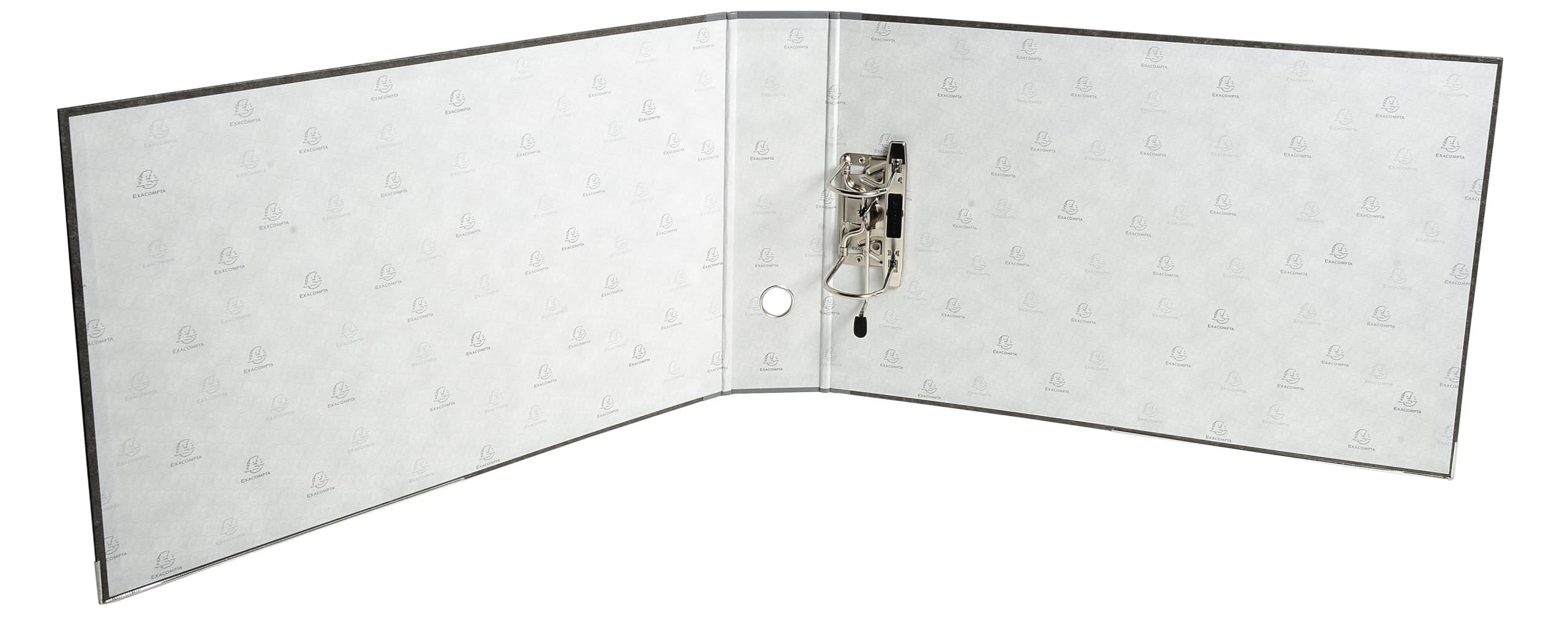 Exacompta Prem'Touch Lever Arch File - A3 Landscape | 80mm Spine & Rings | Grey Marbled 2