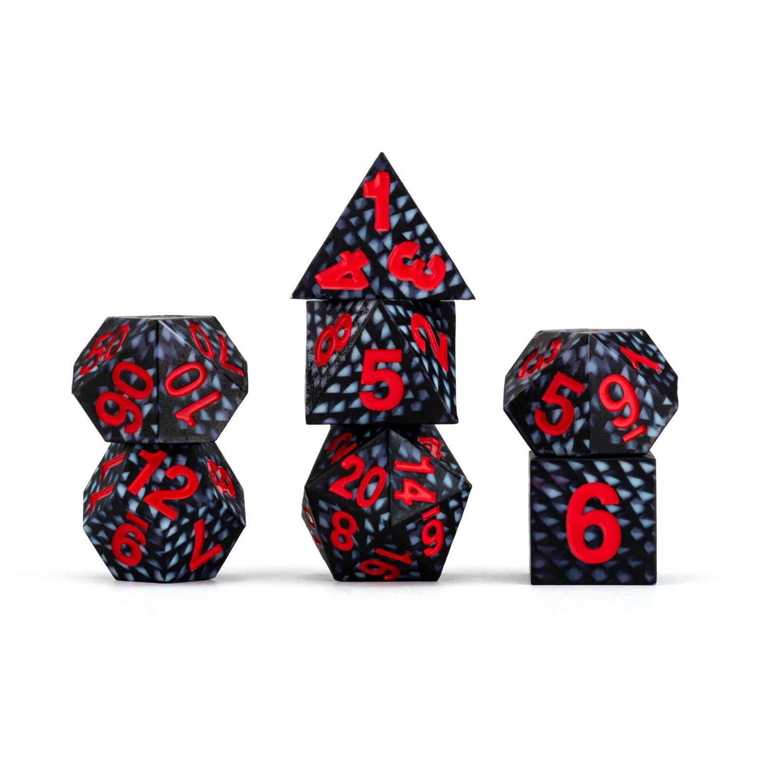 Metallic Dice Games Dragon Storm Silicone Dice Set - 16mm, 7 Pieces | Unisex Adult