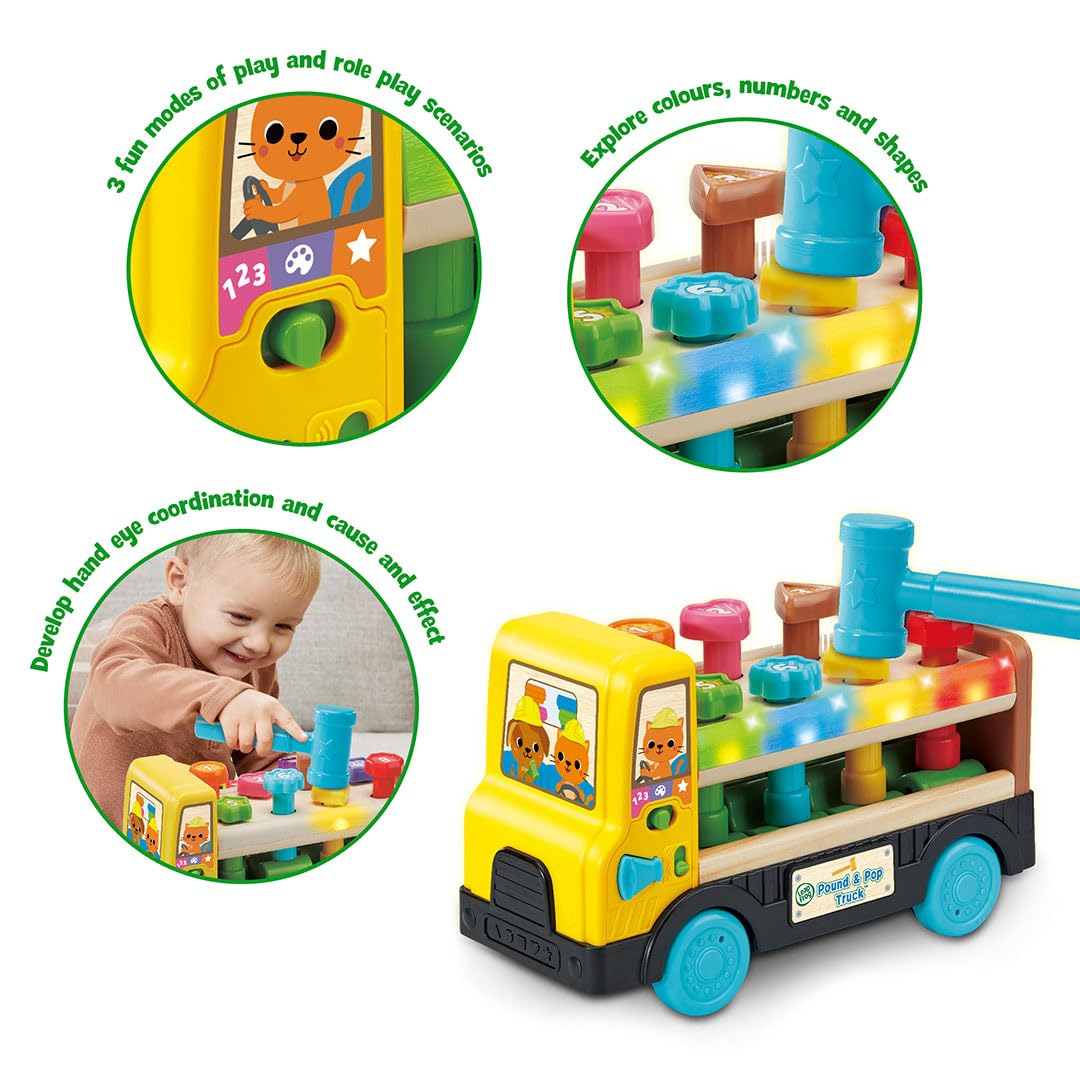 LeapFrog Pound & Pop Truck - Interactive Educational Toy for Toddlers 24 Months & Up 2
