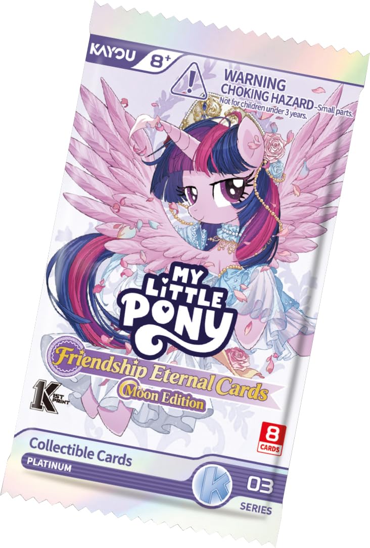 Kayou My Little Pony Friendship Eternal Collectible Cards - Moon Edition Booster Pack | 12 Packs Per Display | 8 Cards Per Pack