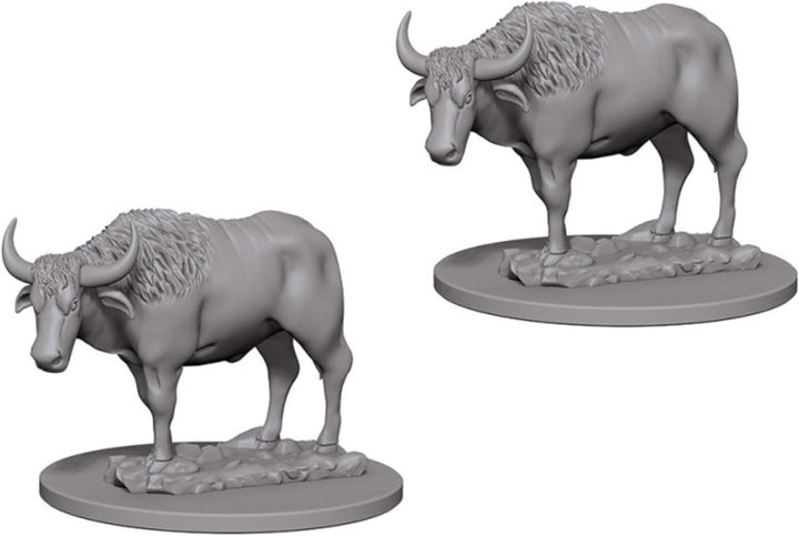 Pathfinder Deep Cuts Unpainted Miniatures - Oxen (WK73099)