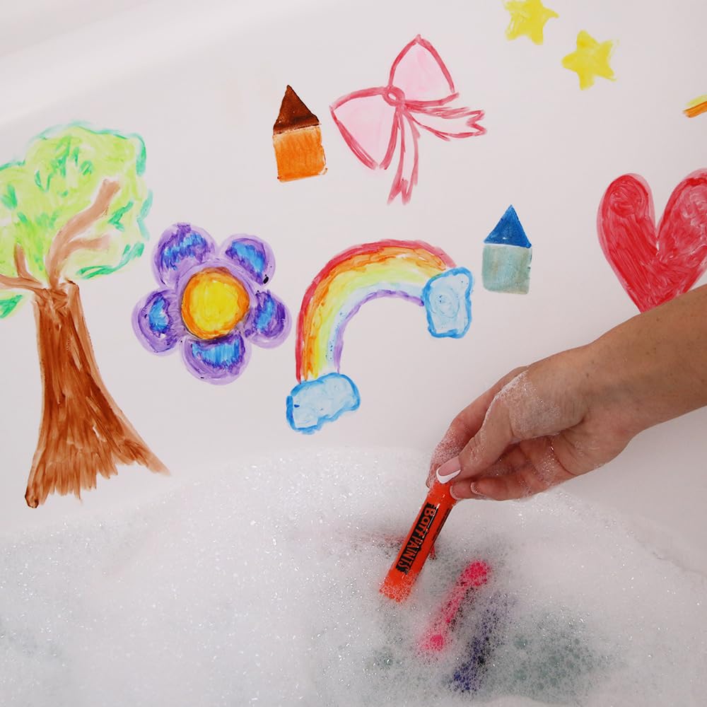 ZIMPLI 10 x Large Baff Paint Sticks - Stain Free Bath Crayons for Kids | Wax Material 4