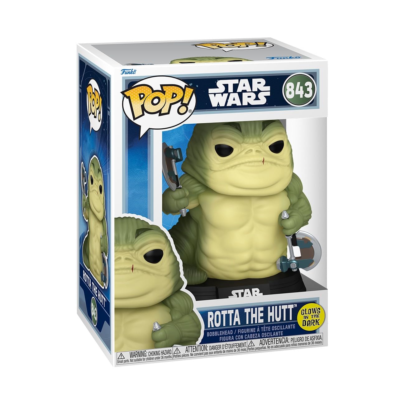 Funko POP! Star Wars: The Mandalorian and Grogu - Rotta The Hutt Vinyl Figure | 3.75 Inch