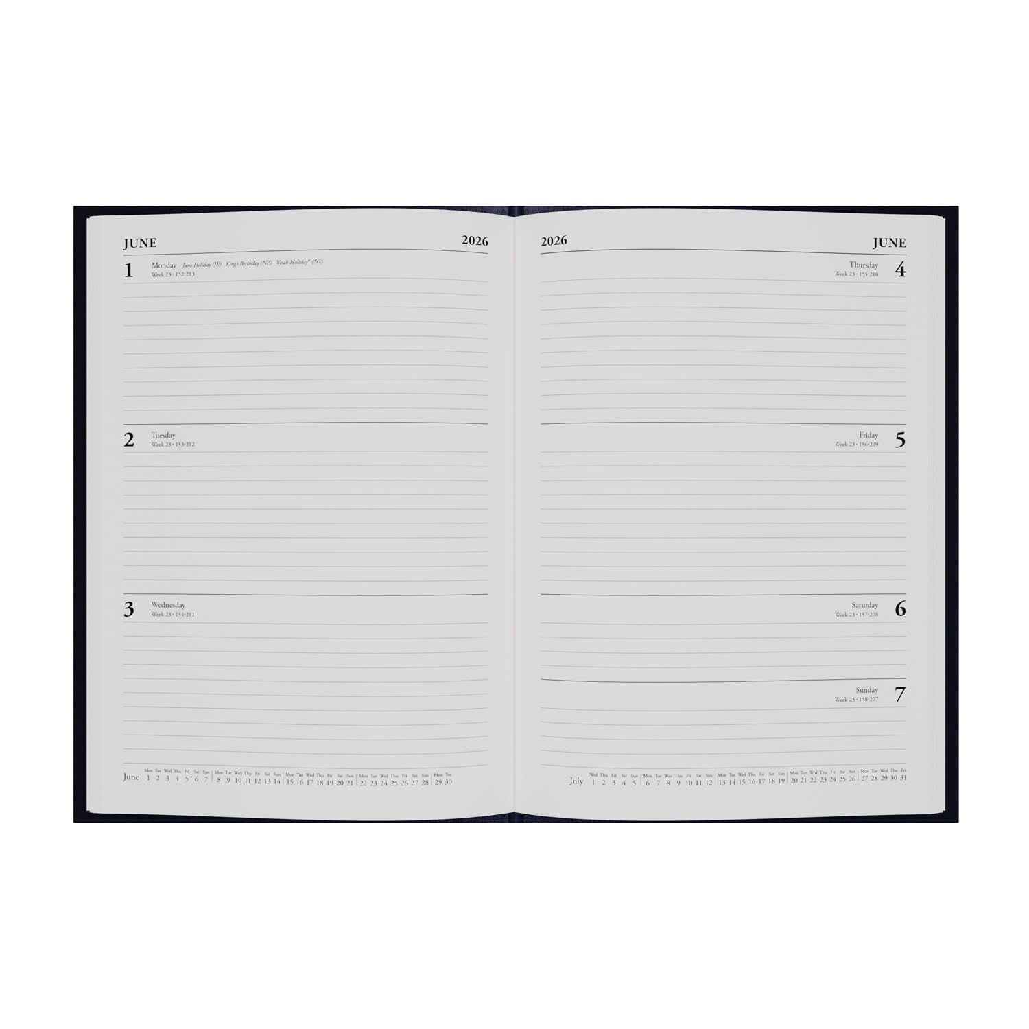 Collins Essential 2026 12 Month Calendar Year Planner - A5 Week-To-View | Yellow Hard Cover 2