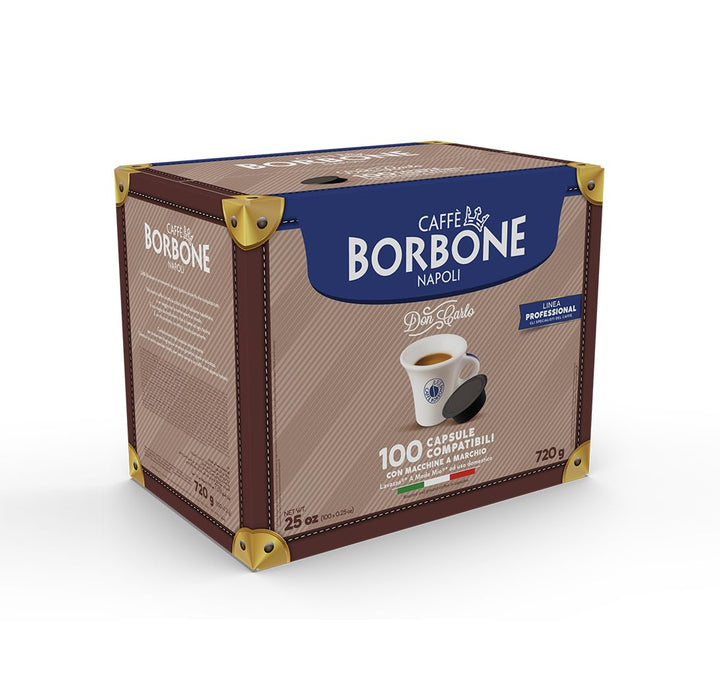 Caffè Borbone Don Carlo Black Coffee Blend - 100 Capsules for Lavazza A Modo Mio Machines
