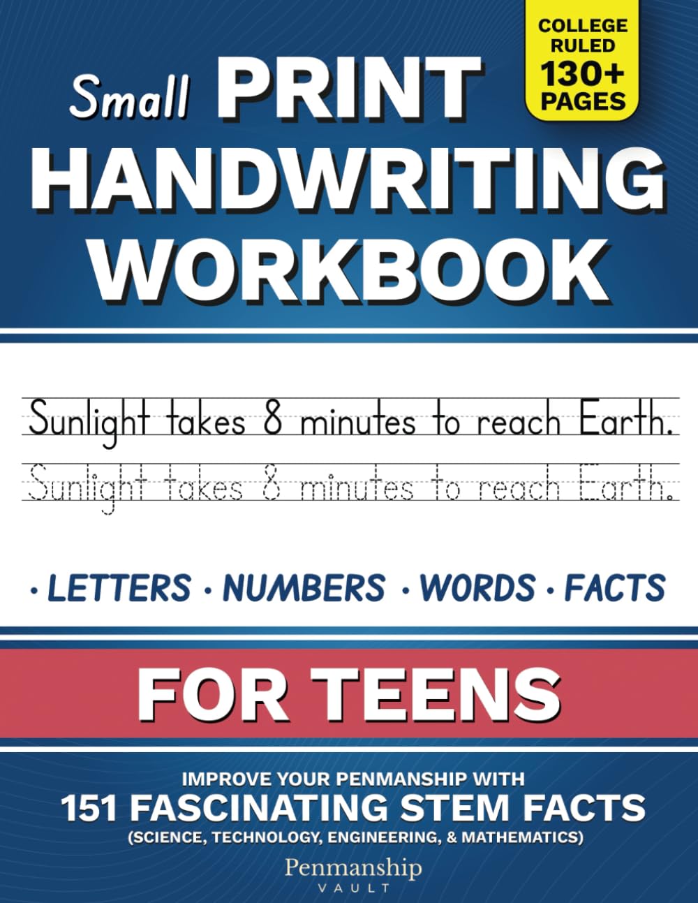 Leslie Mars & Penmanship Vault - Small Print Handwriting Workbook for Teens | Paperback | 145 Pages 1