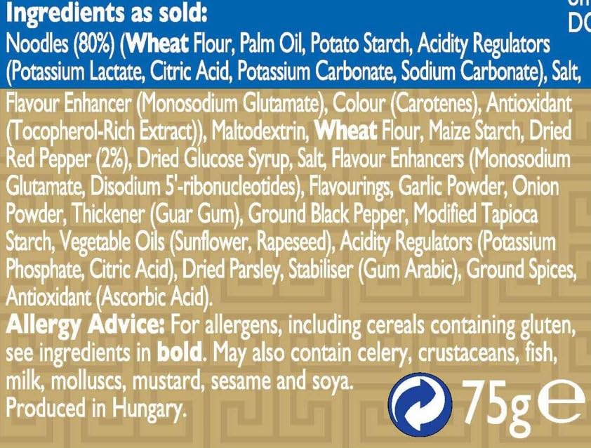 Batchelors Super Noodles Chinese Salt & Pepper Chicken Flavour Instant Snack Pot 6