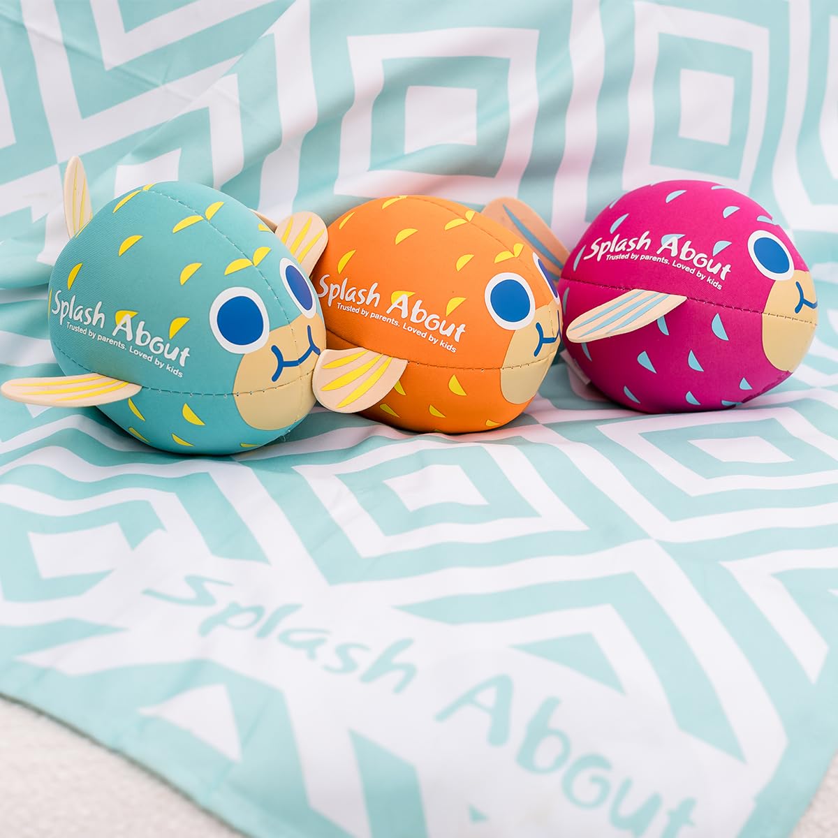 Splash About Neoprene Pufferfish Ball Pool Toy - Soft Water Play Ball for Babies 10M+