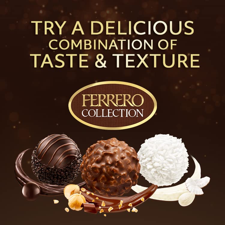 Ferrero Collection Assorted Chocolates - 32 Piece Gift Box with Rocher, Rondnoir & Raffaello
