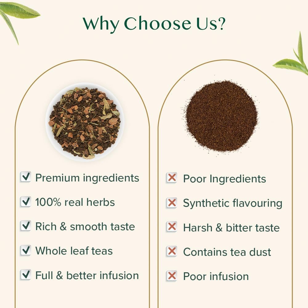 VAHDAM - Cinnamon Masala Chai Tea (100g, 50+ Cups) Whole Loose Leaf Tea 3