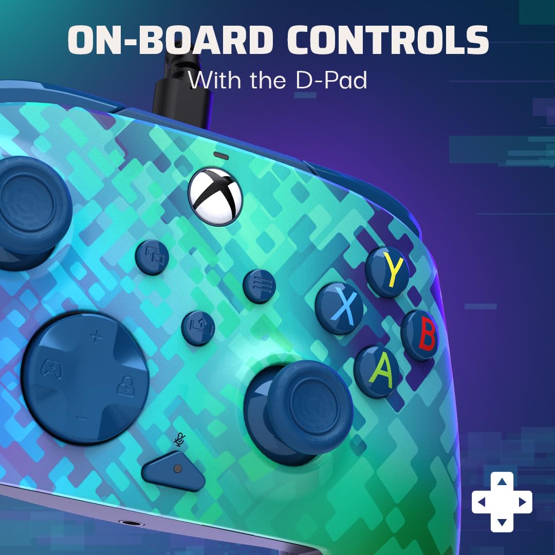 PDP REMATCH Advanced Wired Controller - Glitch Green for Xbox Series X|S, Xbox One 4