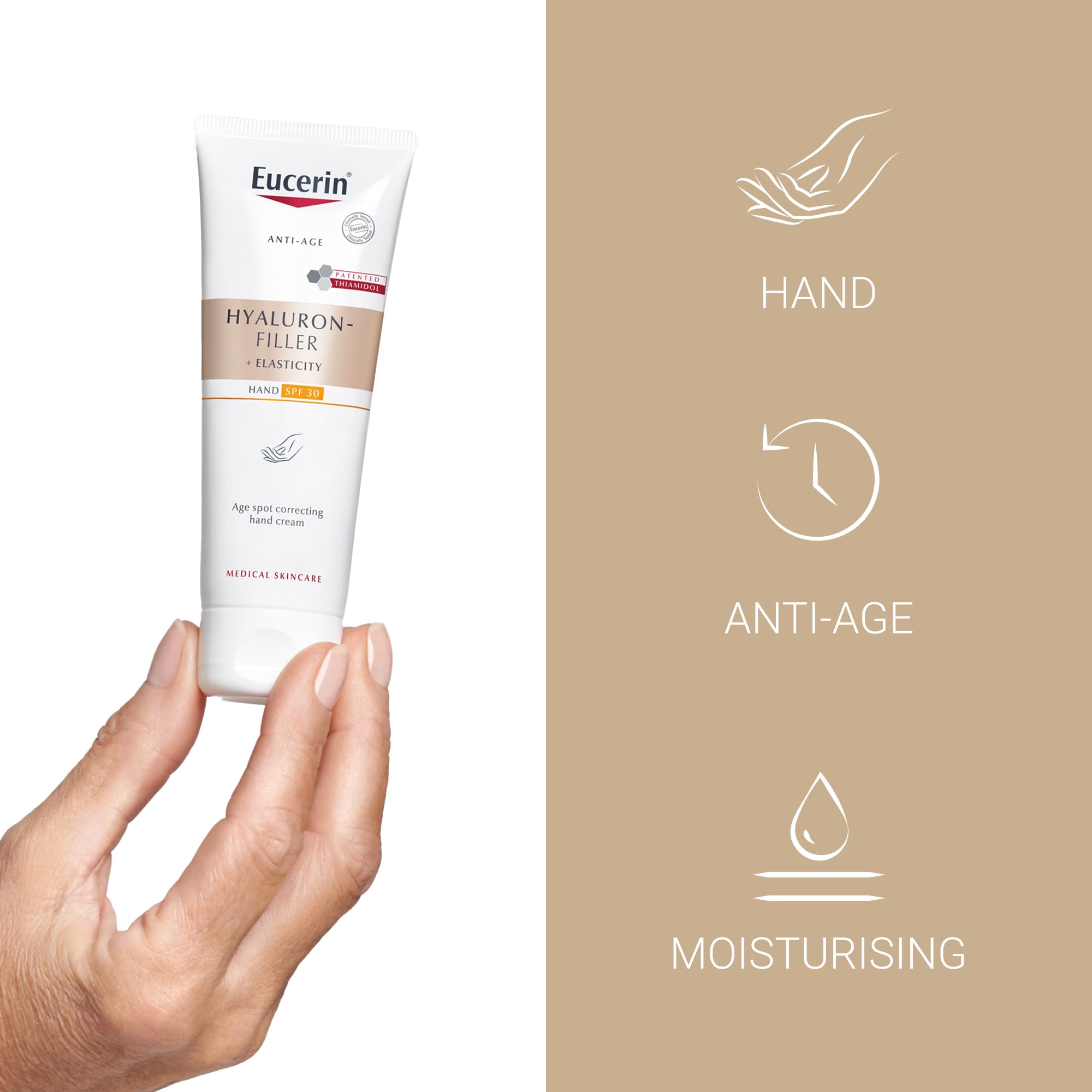 Eucerin Hyaluron-Filler + Elasticity Age Spot Correcting Hand Cream SPF 30 - Reduces Age Spots, Plumps Wrinkles, Improves Elasticity | 75ml 3