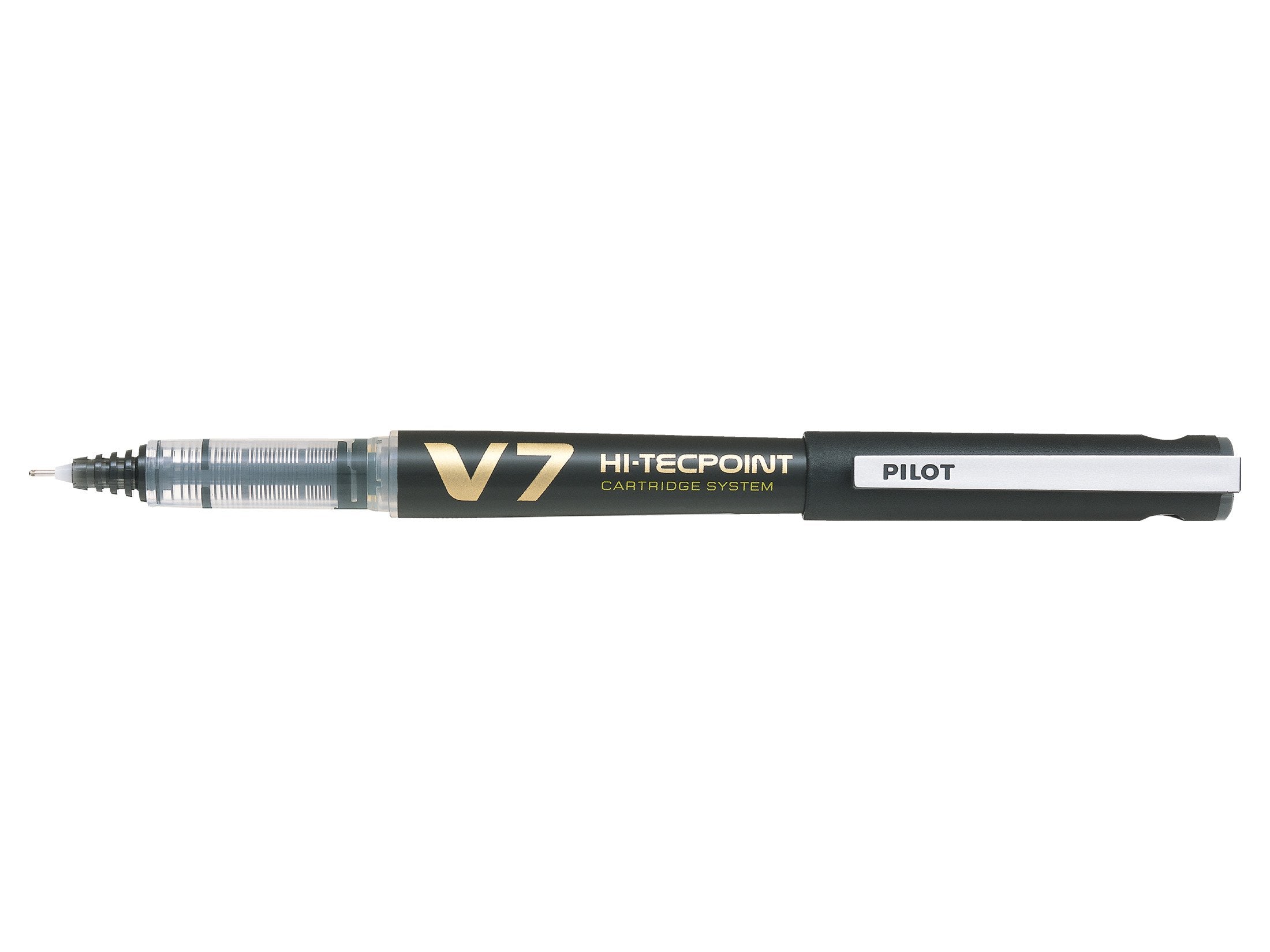 PILOT V7 Cartridge System Liquid Ink Rollerball Pen - 0.7mm Tip, Black Ink | 4 Piece Set