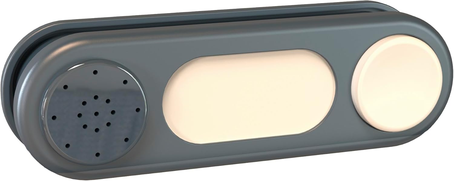 Smoby Electronic Doorbell for Playhouses - Real Sound Effect, Grey 1