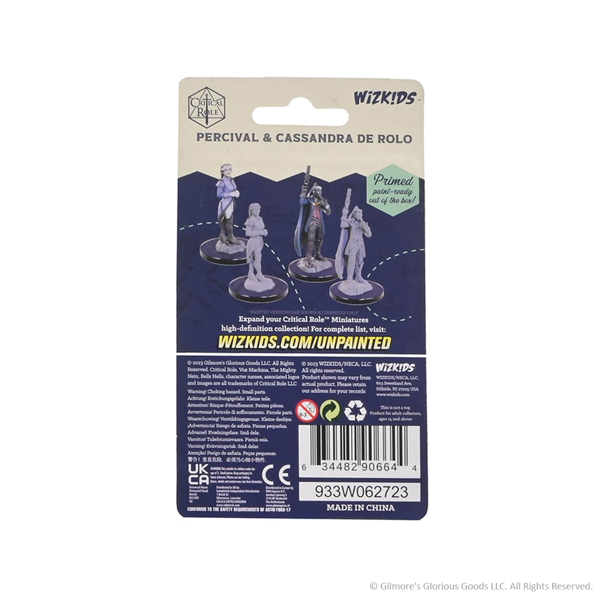 WizKids Critical Role Unpainted Miniatures - Percival & Cassandra de Rolo Figures | Ready to Paint