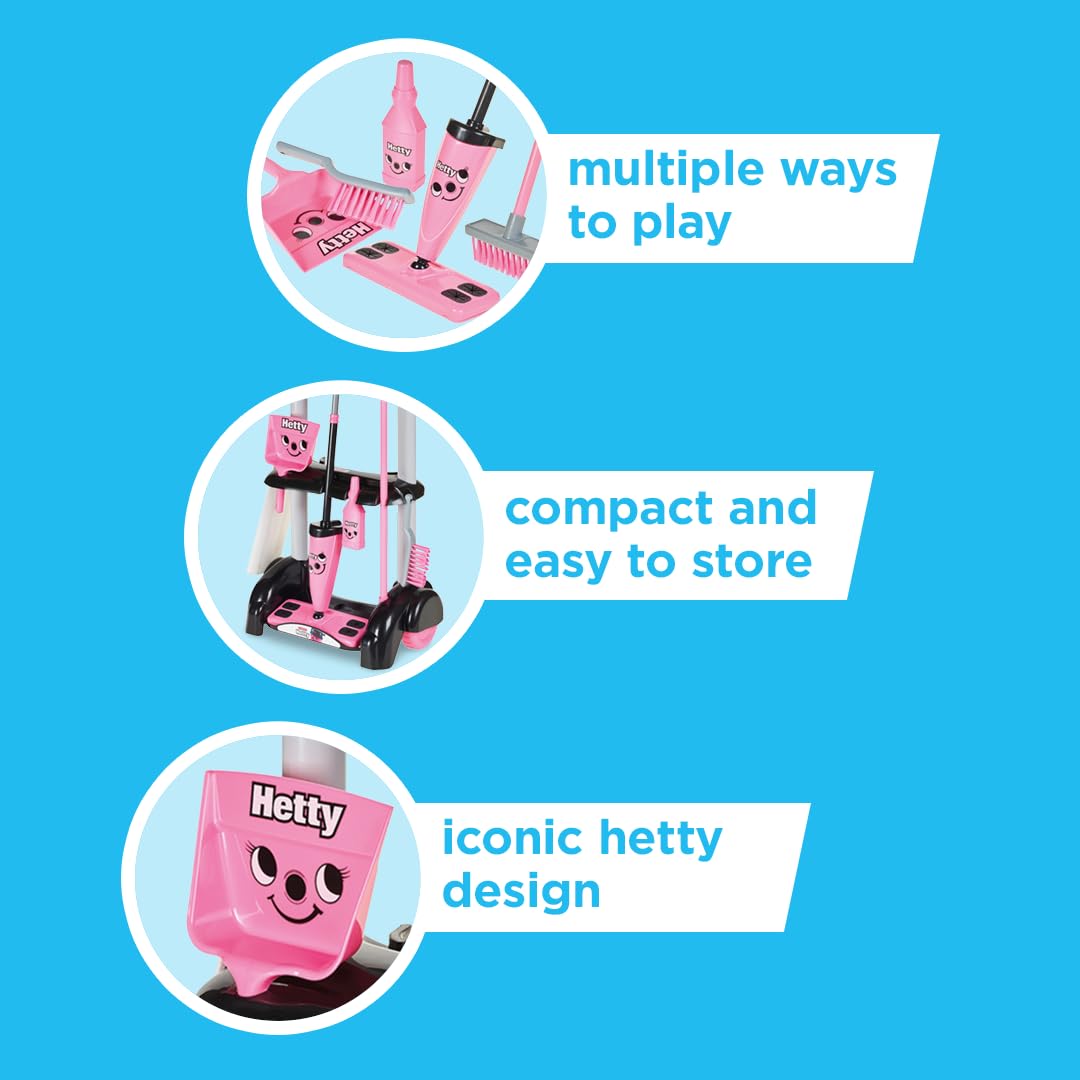 Casdon Hetty Cleaning Trolley - Hetty-Inspired Pretend Play Cleaning Set for Kids 3+ 10