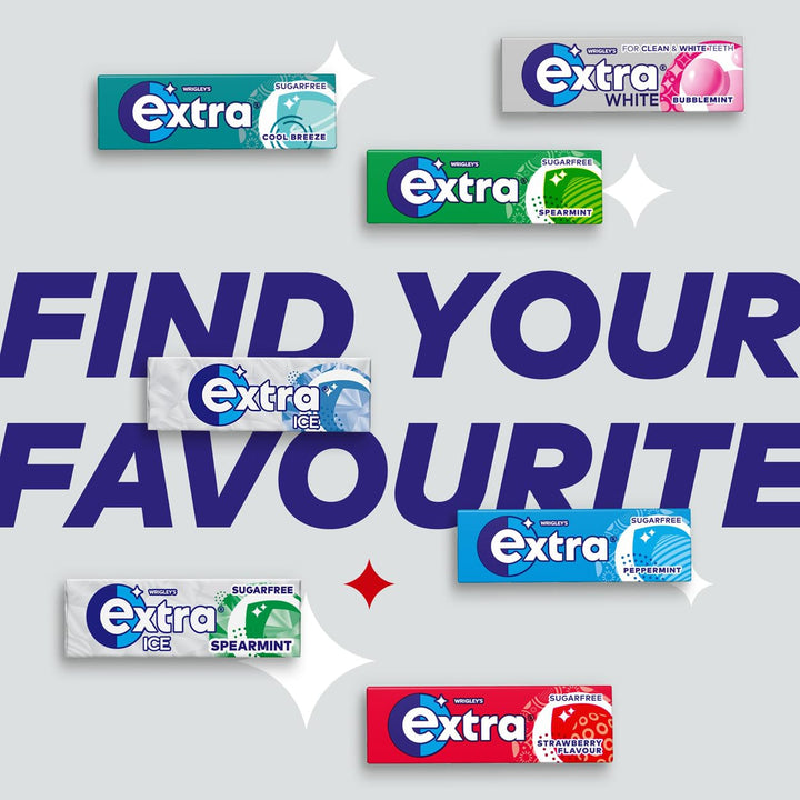 Extra - White Pellet Chewing Gum, Sugar-Free, 46 Pieces