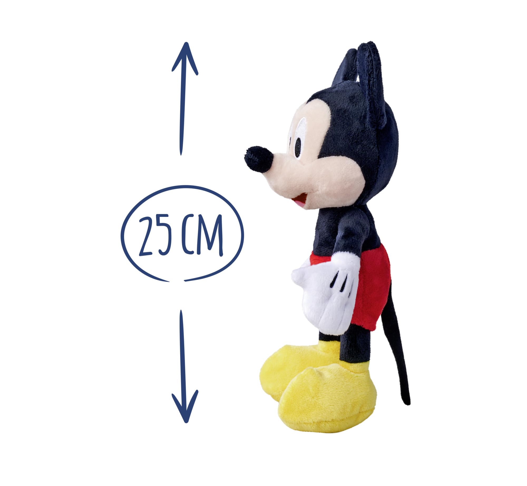 Simba 6315870225 Mickey Mouse Plush Toy - 25 cm Cuddly Soft Stuffed Animal for Babies